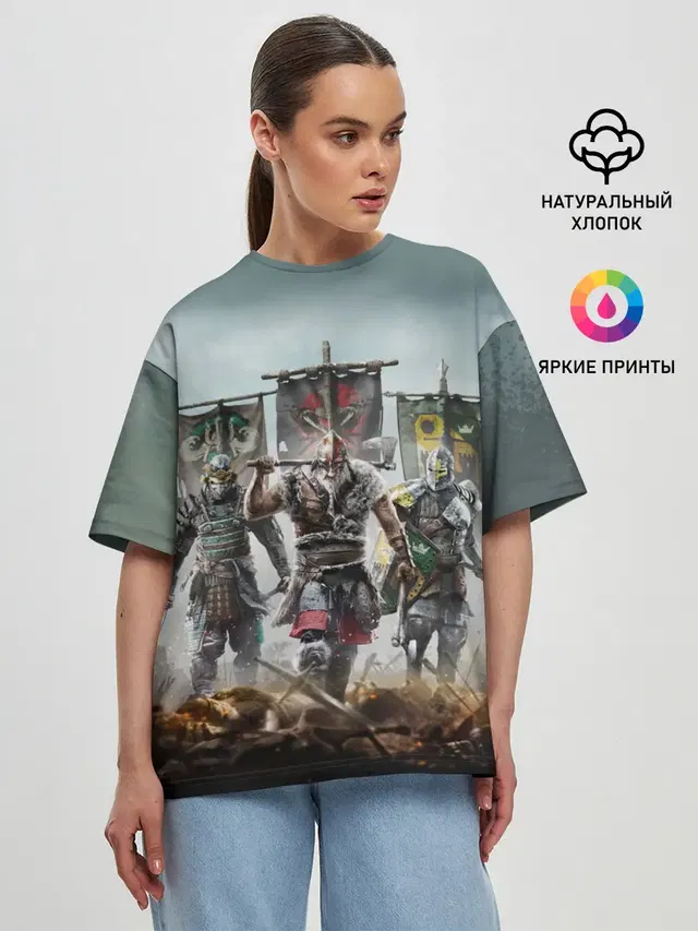 Женская футболка оверсайз