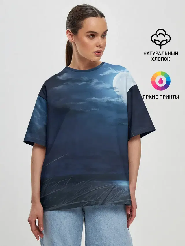 Женская футболка оверсайз