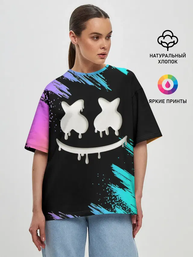 Женская футболка оверсайз