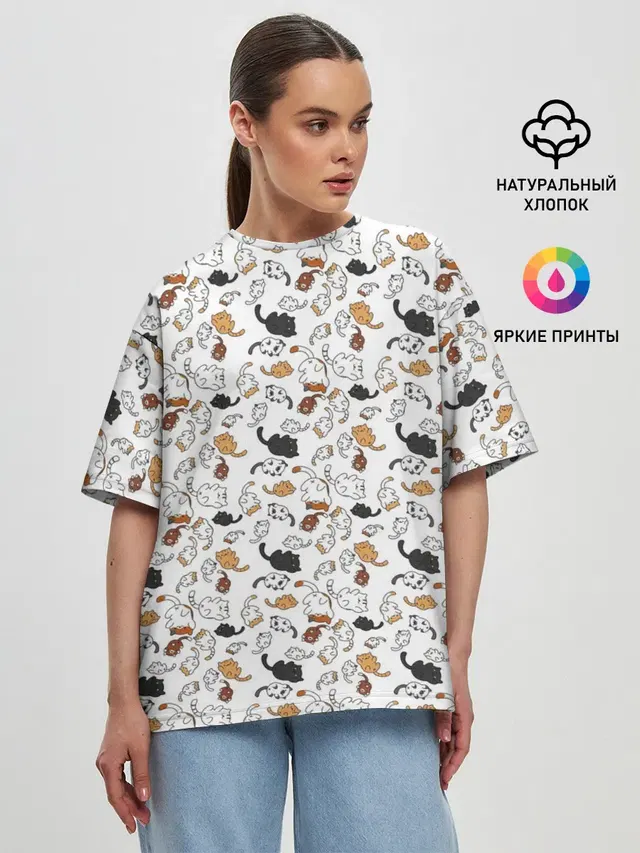Женская футболка оверсайз