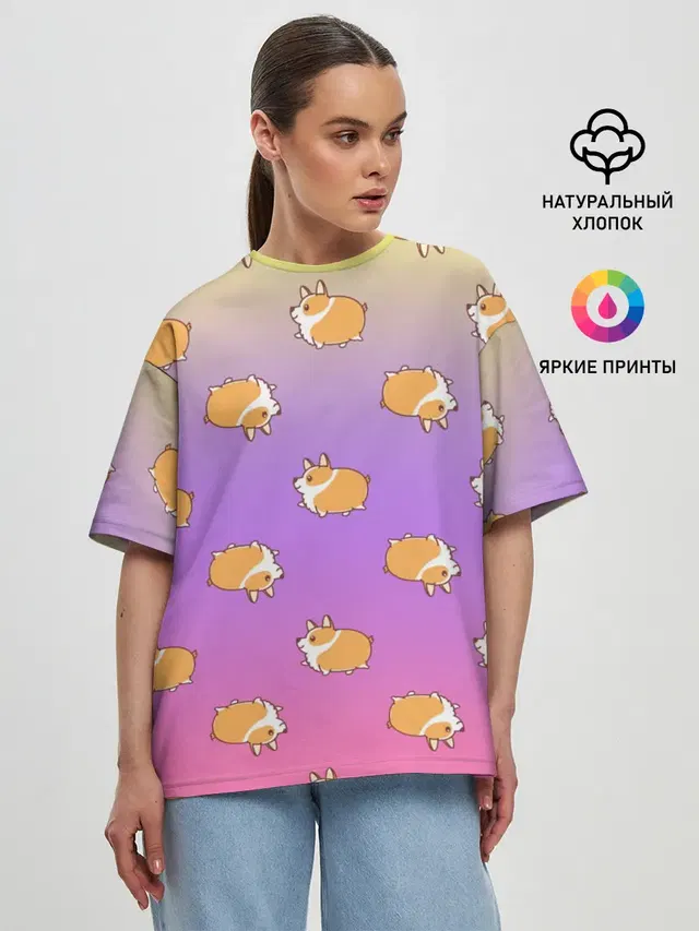 Женская футболка оверсайз