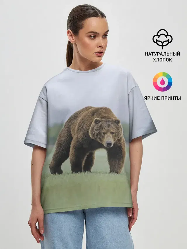 Женская футболка оверсайз