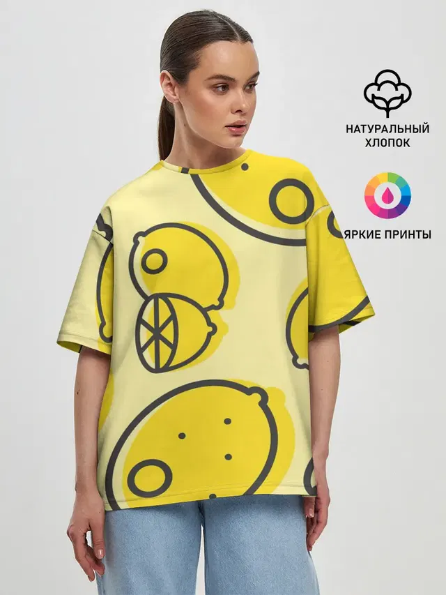 Женская футболка оверсайз