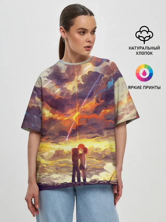 Женская футболка оверсайз
