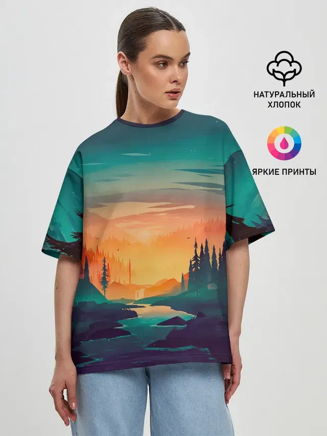 Женская футболка оверсайз