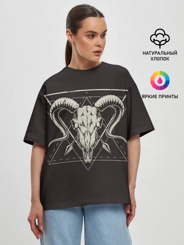 Женская футболка оверсайз