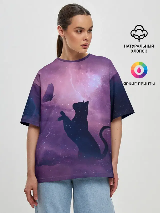 Женская футболка оверсайз