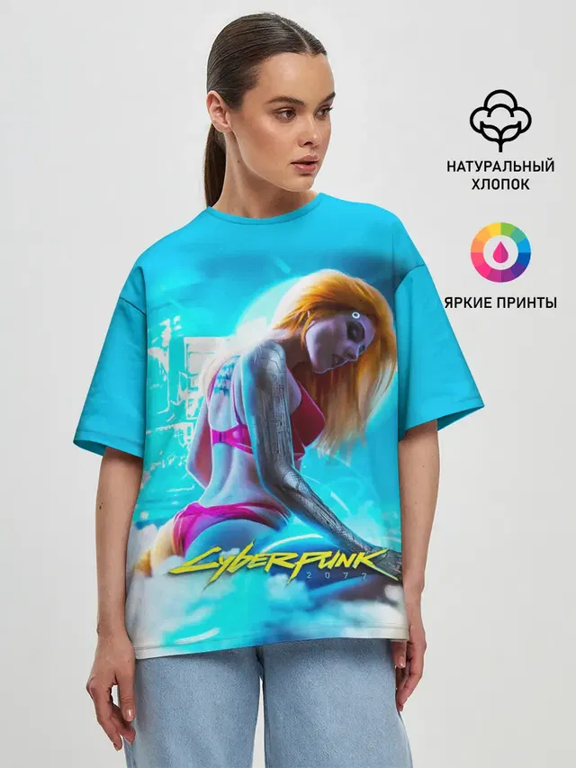 Женская футболка оверсайз