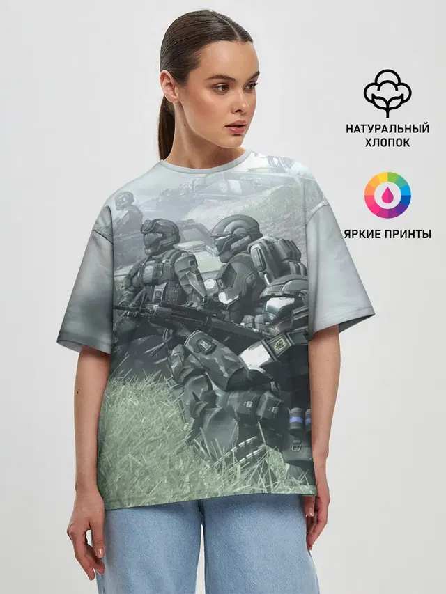 Женская футболка оверсайз
