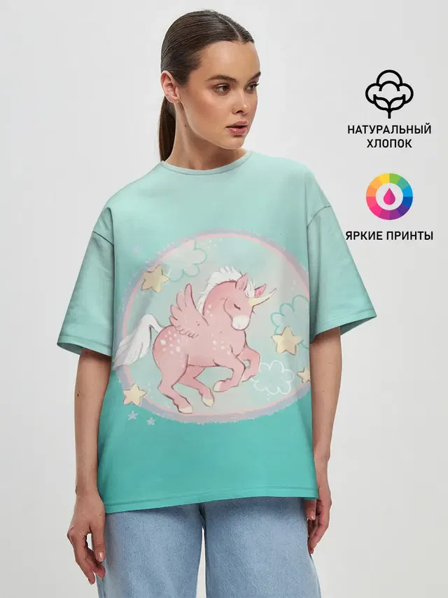 Женская футболка оверсайз