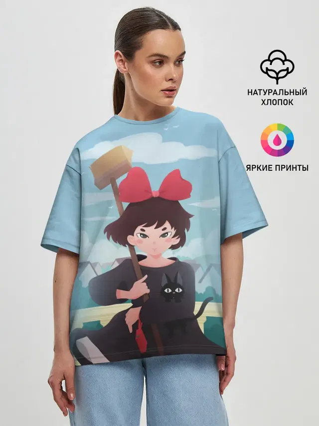 Женская футболка оверсайз
