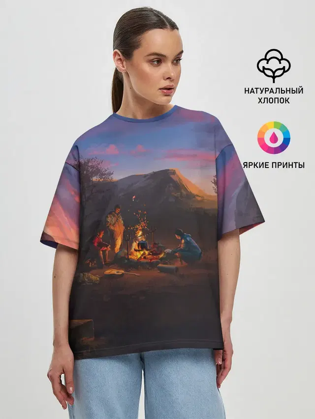 Женская футболка оверсайз