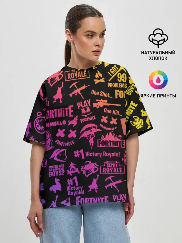Женская футболка оверсайз