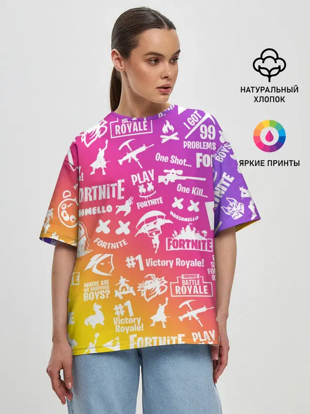 Женская футболка оверсайз