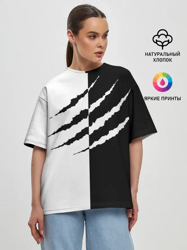 Женская футболка оверсайз