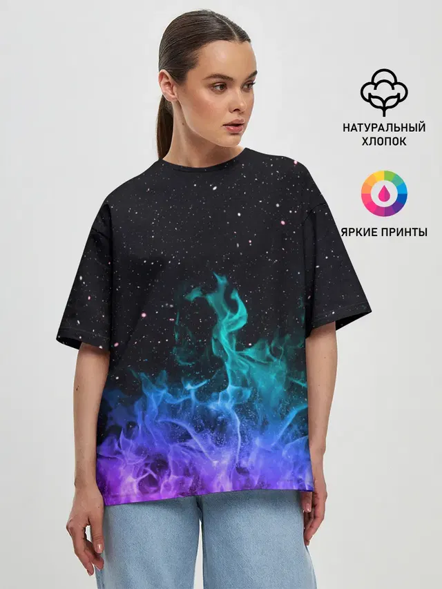 Женская футболка оверсайз