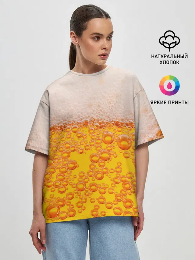 Женская футболка оверсайз