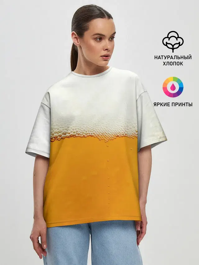 Женская футболка оверсайз