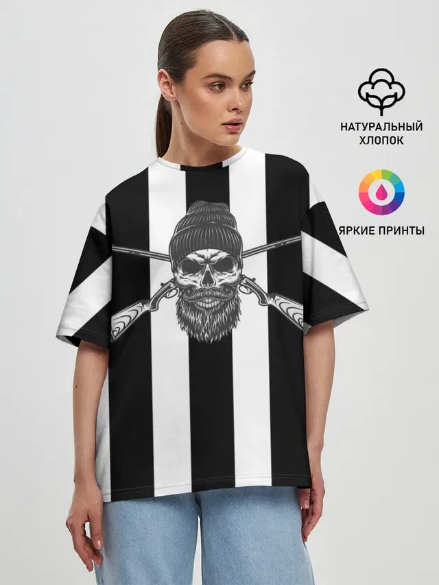 Женская футболка оверсайз