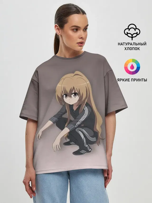 Женская футболка оверсайз
