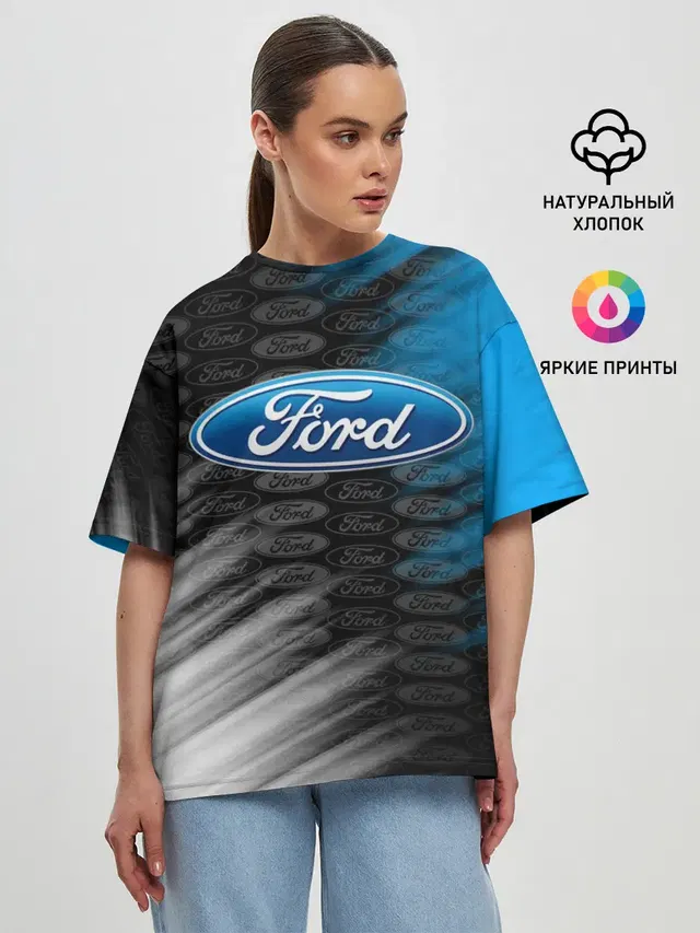 Женская футболка оверсайз с принтом «Ford»