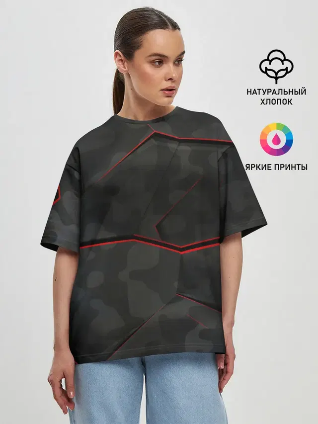 Женская футболка оверсайз