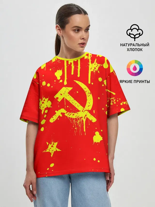 Женская футболка оверсайз