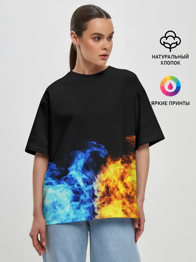 Женская футболка оверсайз