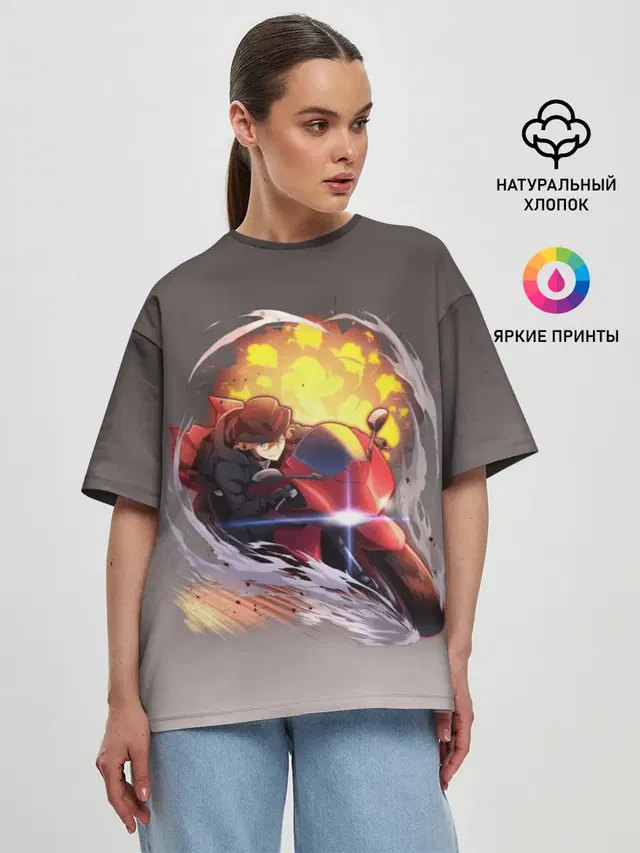 Женская футболка оверсайз