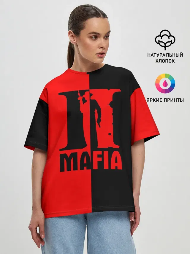 Женская футболка оверсайз