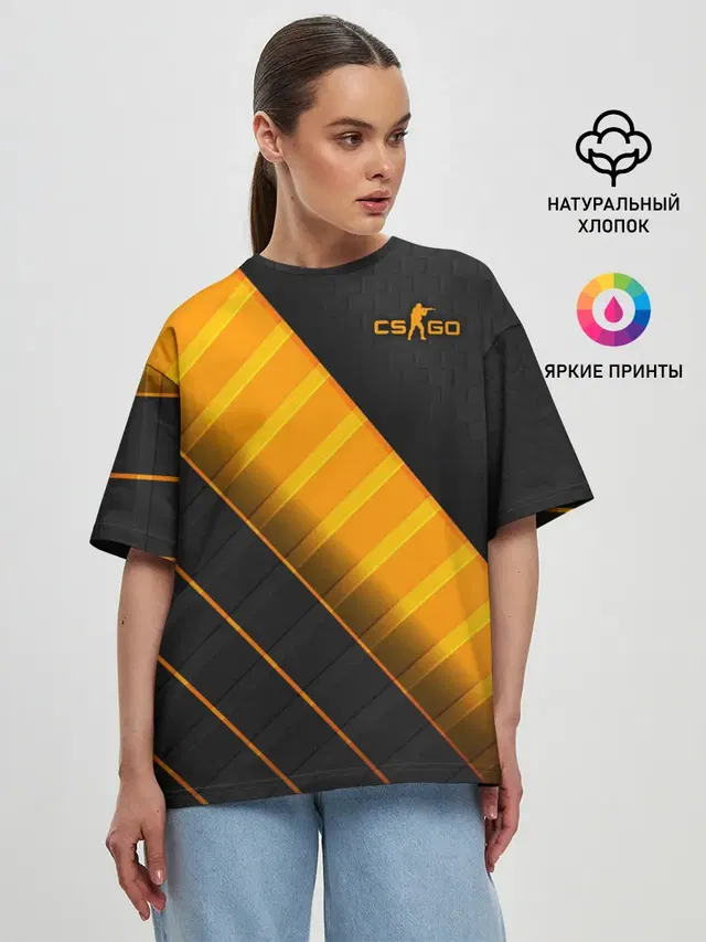 Женская футболка оверсайз