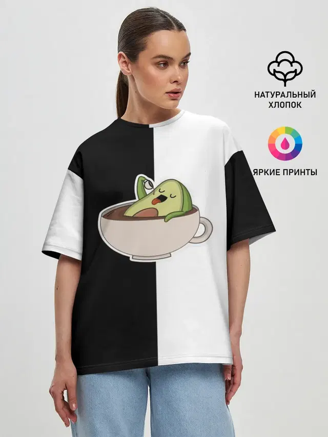 Женская футболка оверсайз