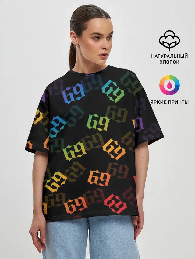 Женская футболка оверсайз