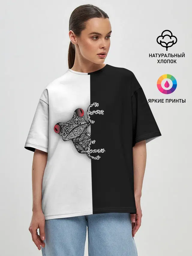 Женская футболка оверсайз