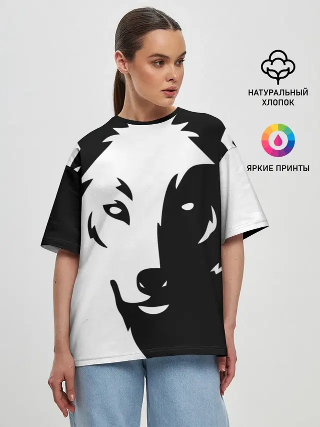 Женская футболка оверсайз