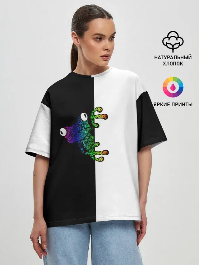 Женская футболка оверсайз