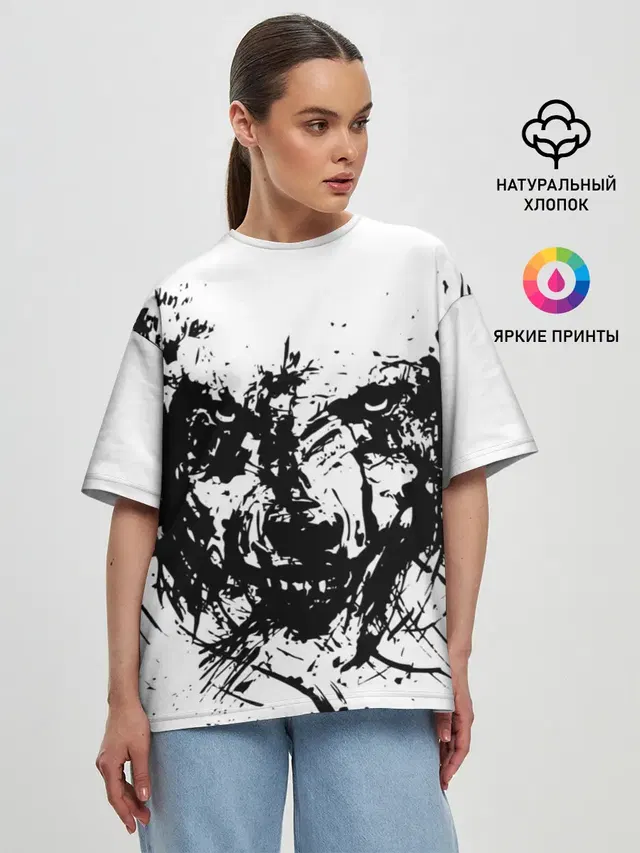Женская футболка оверсайз
