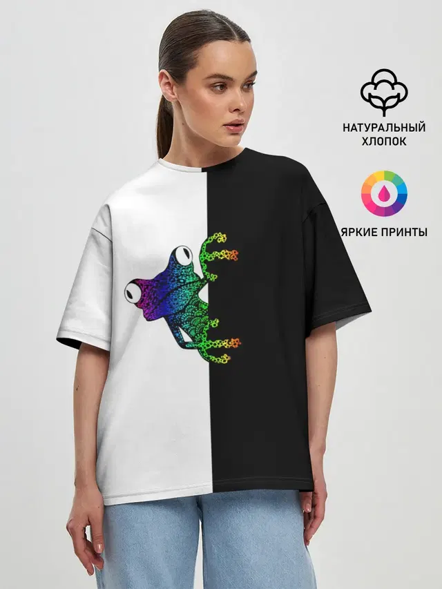Женская футболка оверсайз