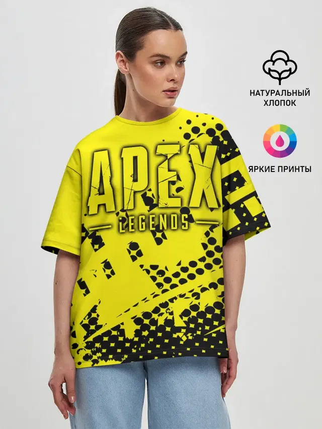 Женская футболка оверсайз с принтом «Halftone»