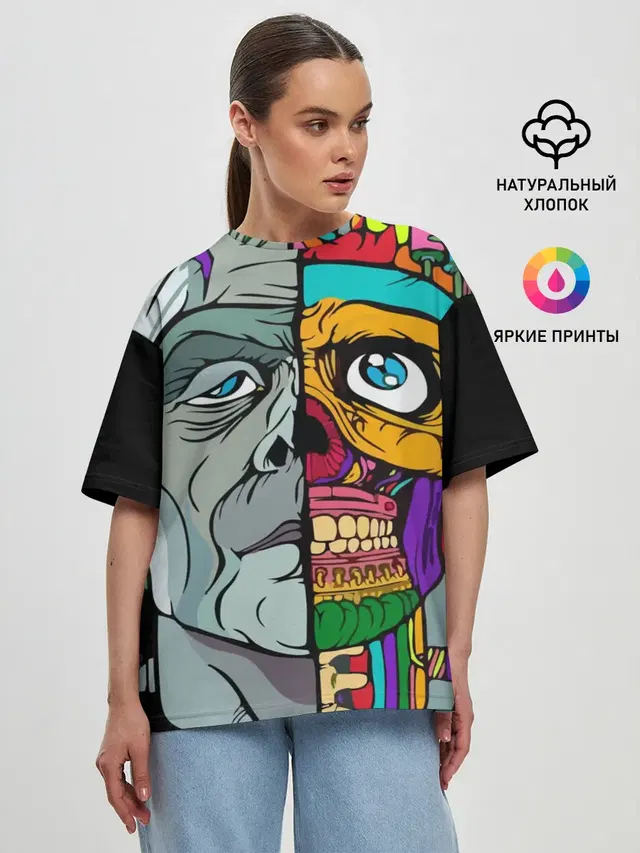 Женская футболка оверсайз