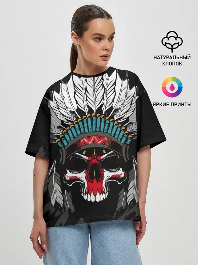 Женская футболка оверсайз