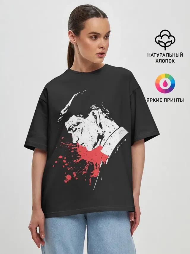 Женская футболка оверсайз