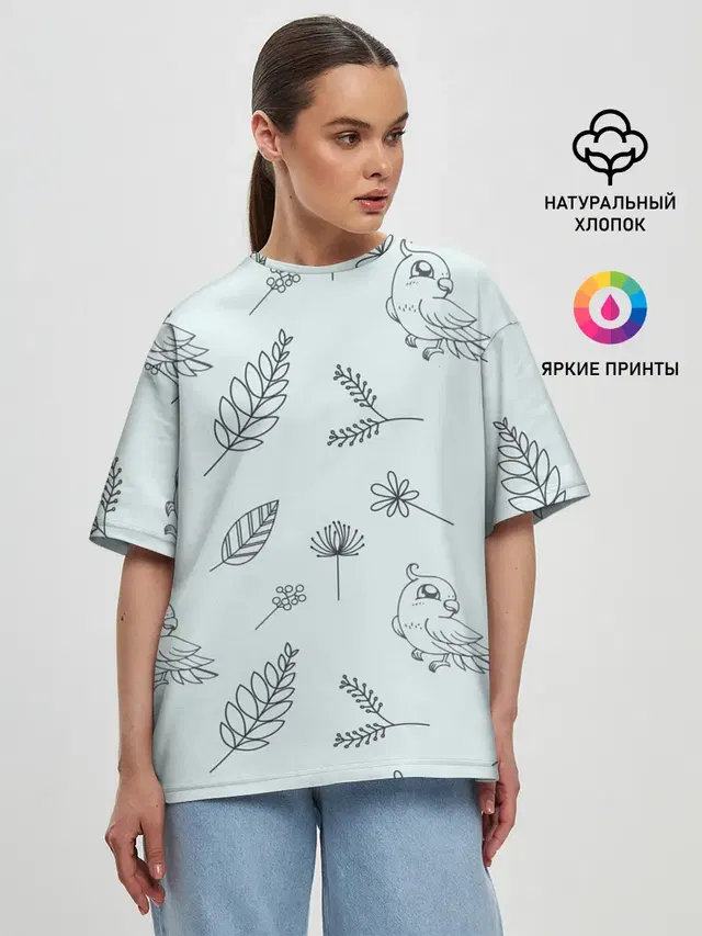 Женская футболка оверсайз