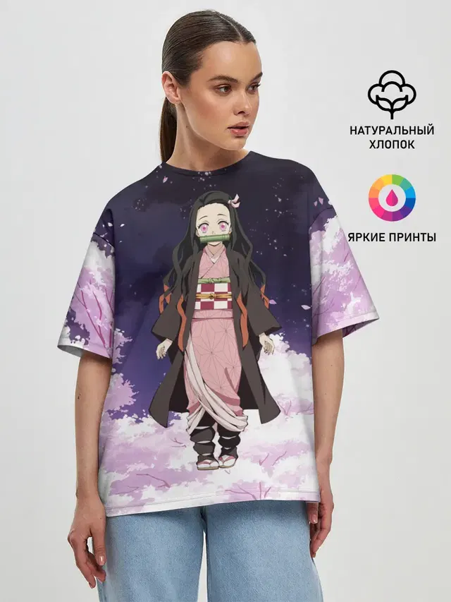 Женская футболка оверсайз