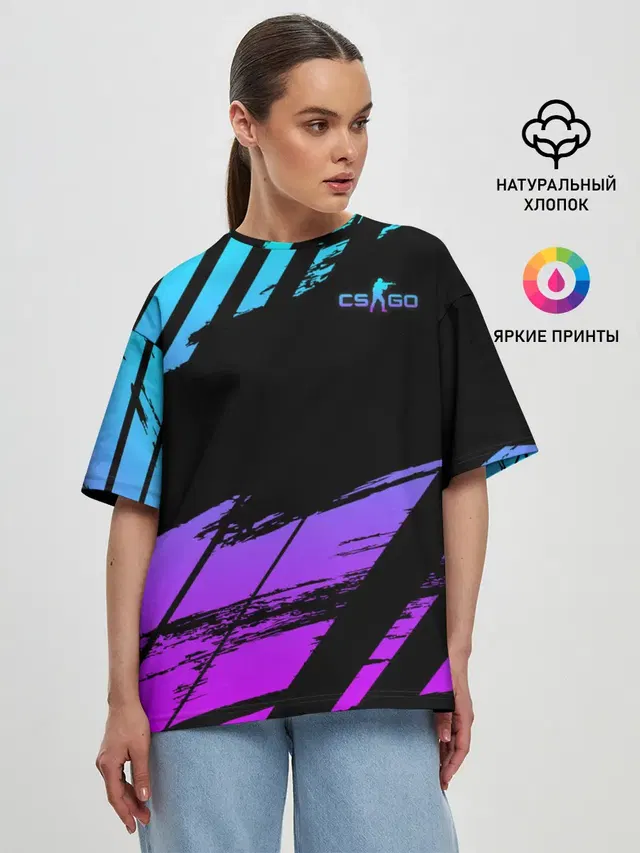 Женская футболка оверсайз