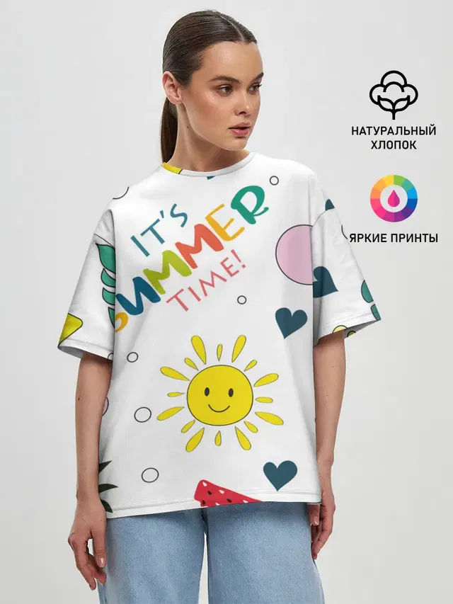 Женская футболка оверсайз