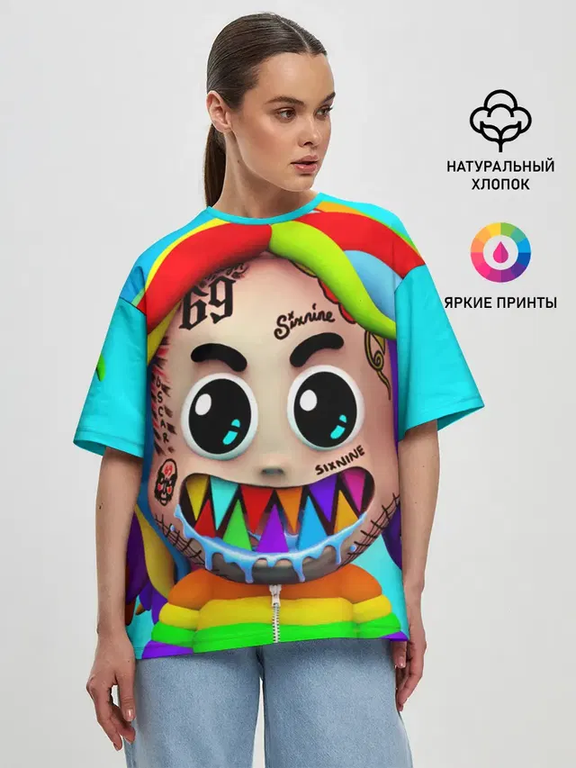 Женская футболка оверсайз