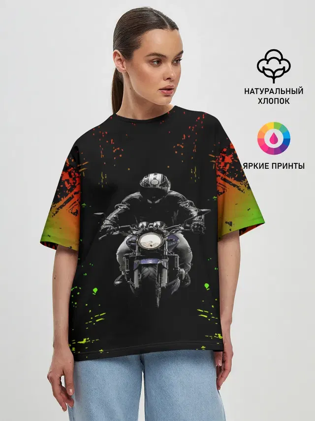 Женская футболка оверсайз