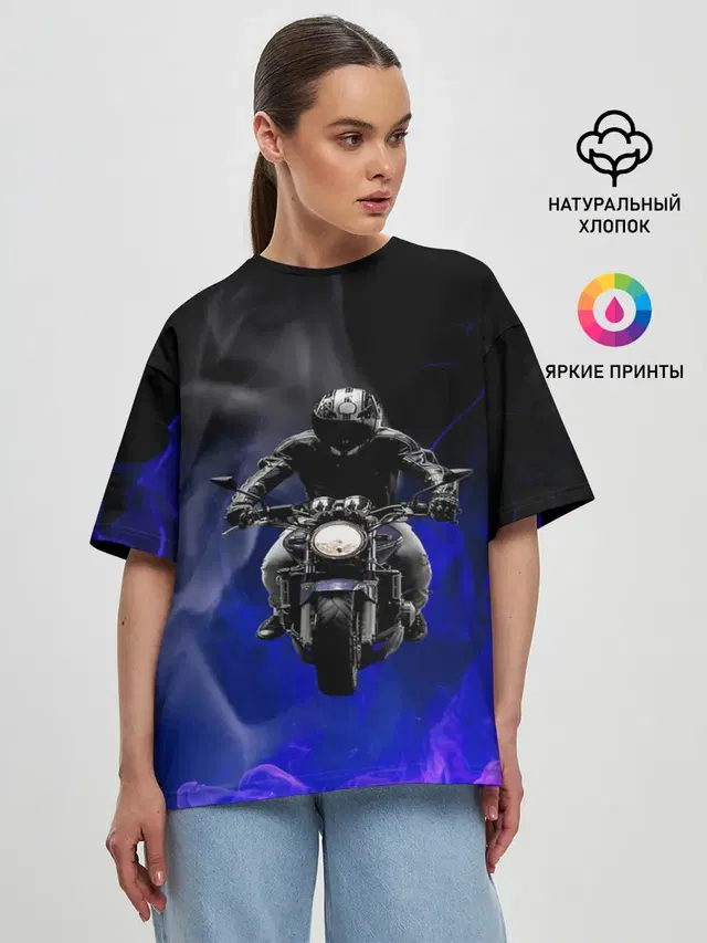 Женская футболка оверсайз