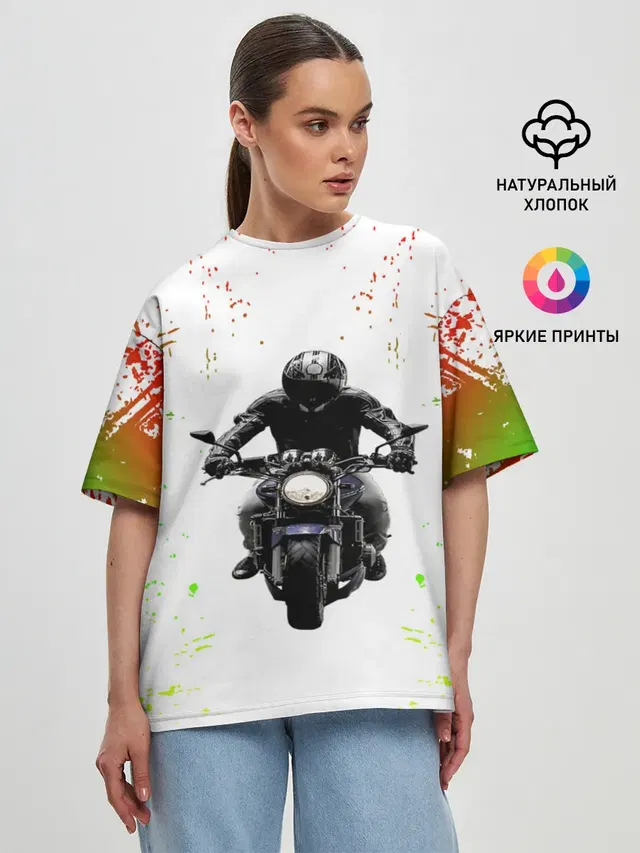 Женская футболка оверсайз